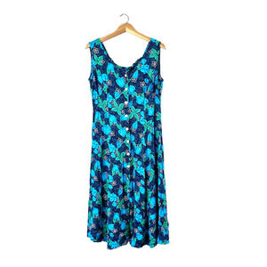 Vintage Women's Blue Floral Betsy Lauren L